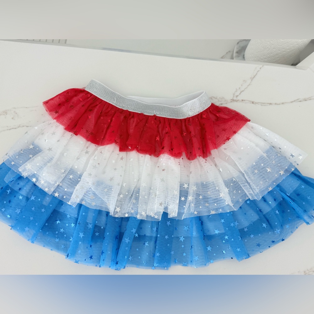 Wink red white and blue skirt tulle 2-4T